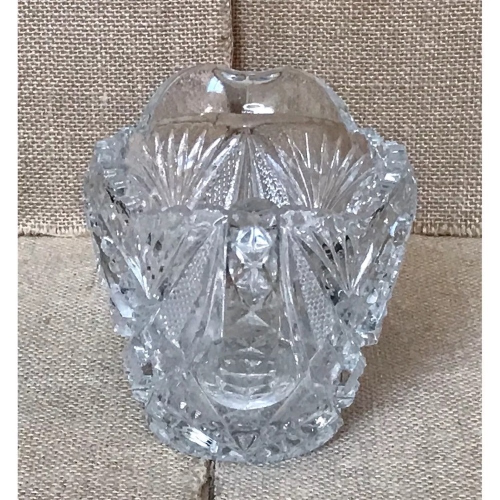 Vintage Imperial Pressed Glass Hobstar And Arches Clear Creamer Fairycore AS IS - Picture 5 of 9